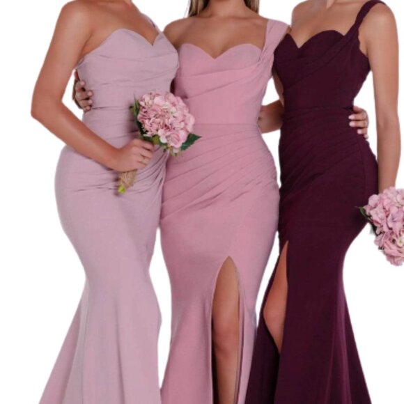 NWT Portia and Scarlett PS21258 Pleated Evening Dress Mauve Size 0 - Picture 1 of 5